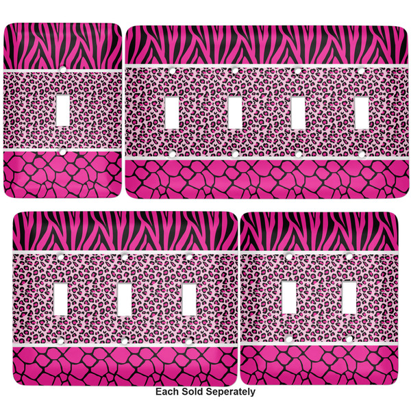 Triple Animal Print Light Switch Covers all sizes