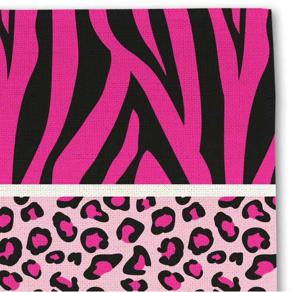 Triple Animal Print Linen Placemat - DETAIL