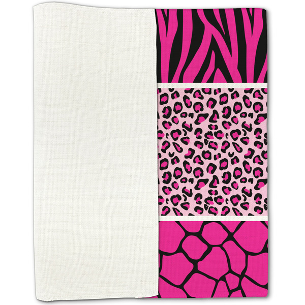 Triple Animal Print Linen Placemat - Folded Half