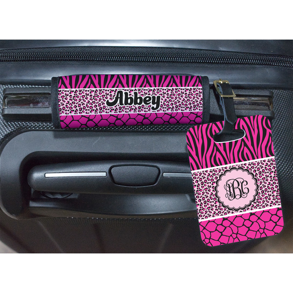 Triple Animal Print Luggage Wrap & Tag