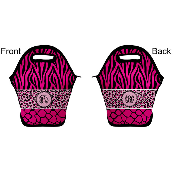 Triple Animal Print Lunch Bag - Front and Back