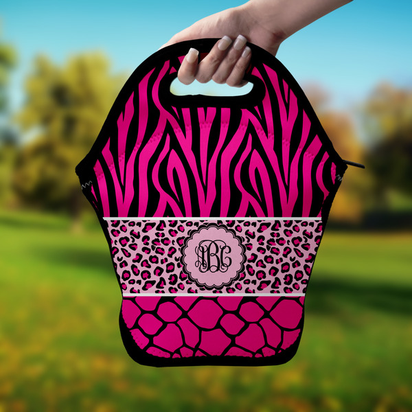 Triple Animal Print Lunch Bag - Hand