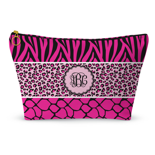 Custom Triple Animal Print Makeup Bag - Small - 8.5"x4.5" (Personalized)