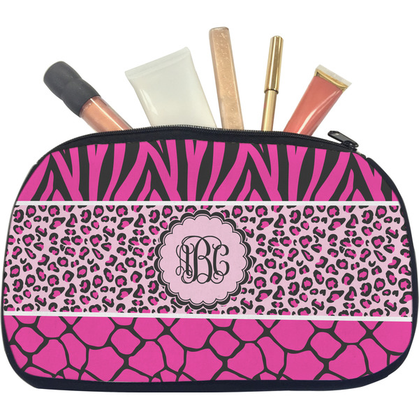 Triple Animal Print Makeup Bag Medium