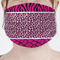 Triple Animal Print Mask - Pleated (new) Front View on Girl