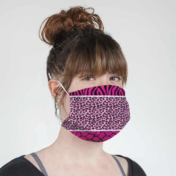 Triple Animal Print Mask - Quarter View on Girl