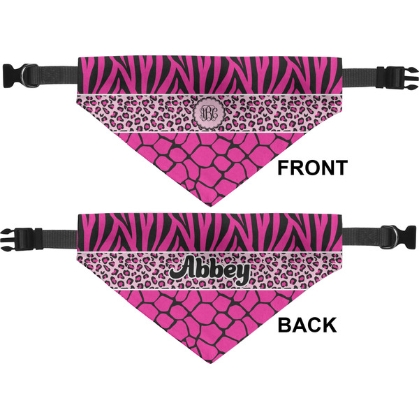 Triple Animal Print Medium Dog Bandana Approval