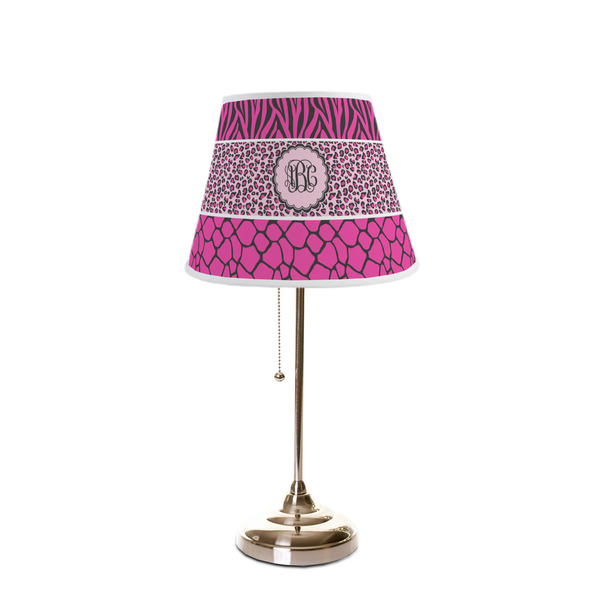 Triple Animal Print Poly Film Empire Lampshade - On Stand