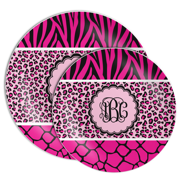 Triple Animal Print Melamine Plates - PARENT/MAIN