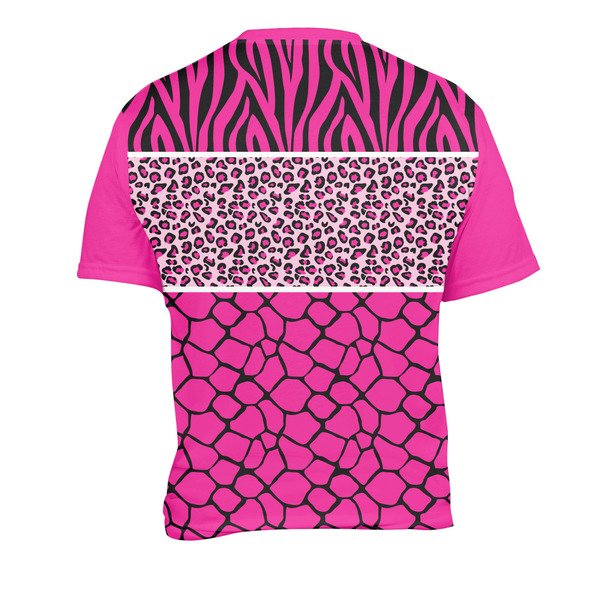 Triple Animal Print Men's Crew Neck T Shirt Medium - Back