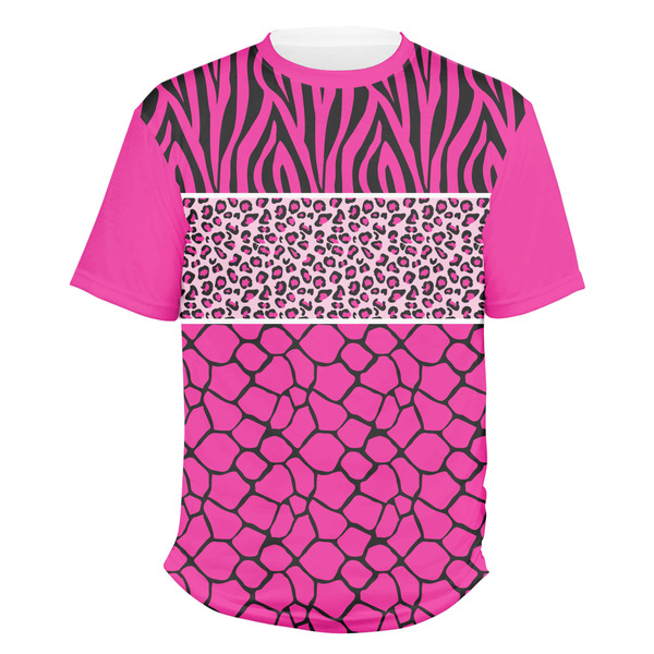 Custom Triple Animal Print Men's Crew T-Shirt - Small