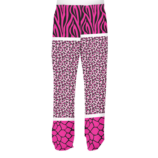 Triple Animal Print Men's Pjs Back - on model