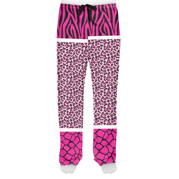 Triple Animal Print Men's Pjs Front - on model
