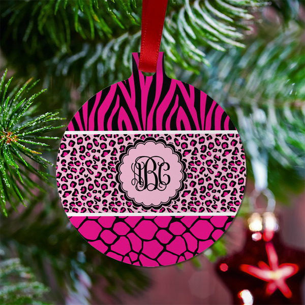 Triple Animal Print Metal Ball Ornament - Lifestyle