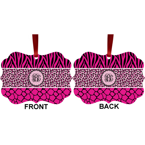 Triple Animal Print Metal Benilux Ornament - Front and Back (APPROVAL)