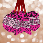 Triple Animal Print Metal Ornaments - Double Sided w/ Monogram