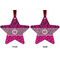 Triple Animal Print Metal Star Ornament - Front and Back