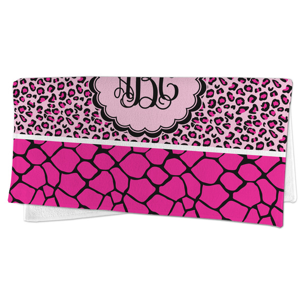 Triple Animal Print Microfiber Dish Rag - FOLDED (half)
