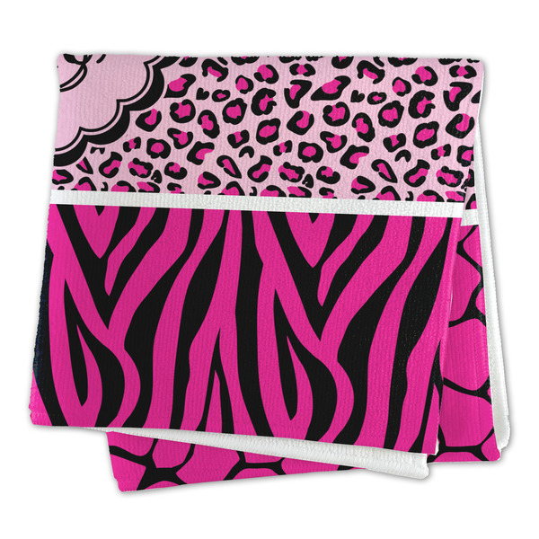 Triple Animal Print Microfiber Dish Rag - FOLDED (square)