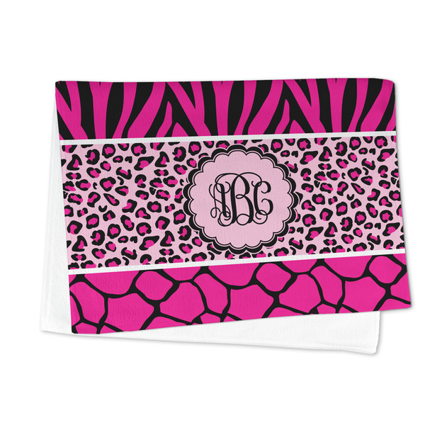 Triple Animal Print Microfiber Dish Towel - FOLDED HALF