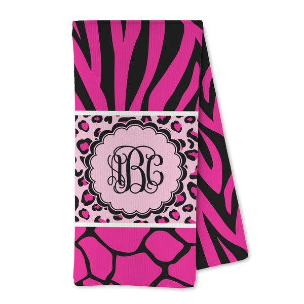 Custom Triple Animal Print Kitchen Towel - Microfiber (Personalized)