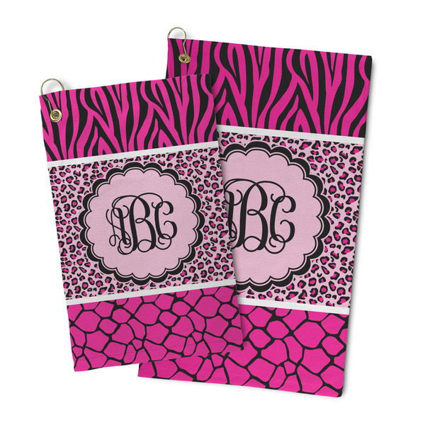 Triple Animal Print Microfiber Golf Towel - PARENT/MAIN