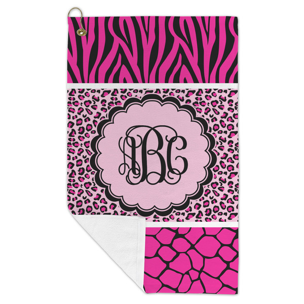 Triple Animal Print Microfiber Golf Towels - FOLD