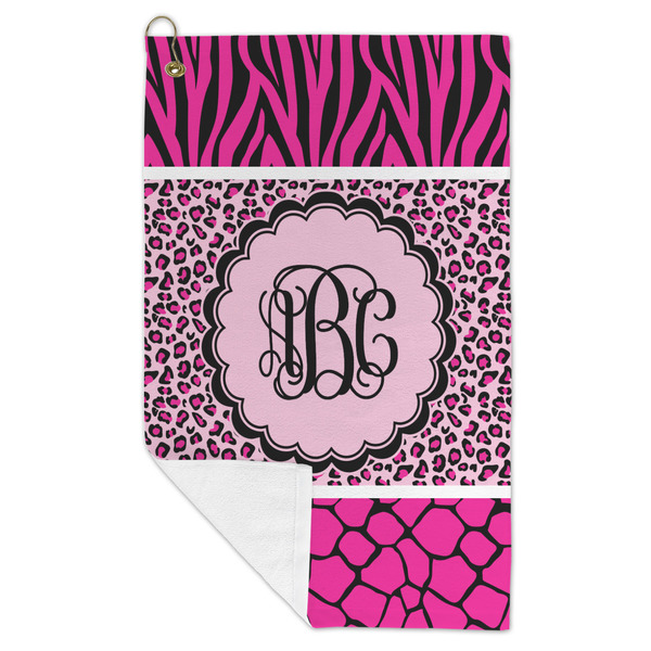 Triple Animal Print Microfiber Golf Towels - FOLD