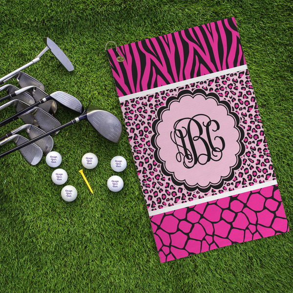 Triple Animal Print Microfiber Golf Towels - LIFESTYLE