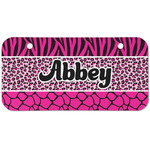 Triple Animal Print Mini/Bicycle License Plate (2 Holes) (Personalized)