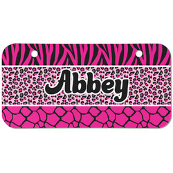 Triple Animal Print Mini/Bicycle License Plate (2 Holes) (Personalized)