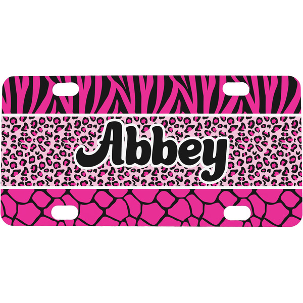 Custom Triple Animal Print Mini/Bicycle License Plate (Personalized)
