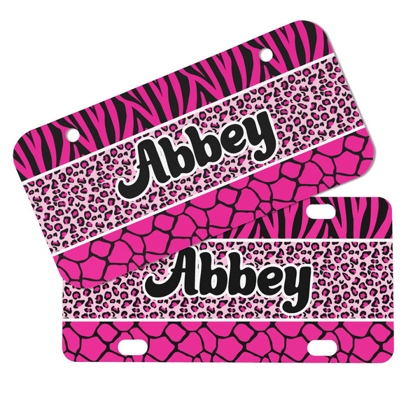 Triple Animal Print Mini License Plates - MAIN (4 and 2 Holes)