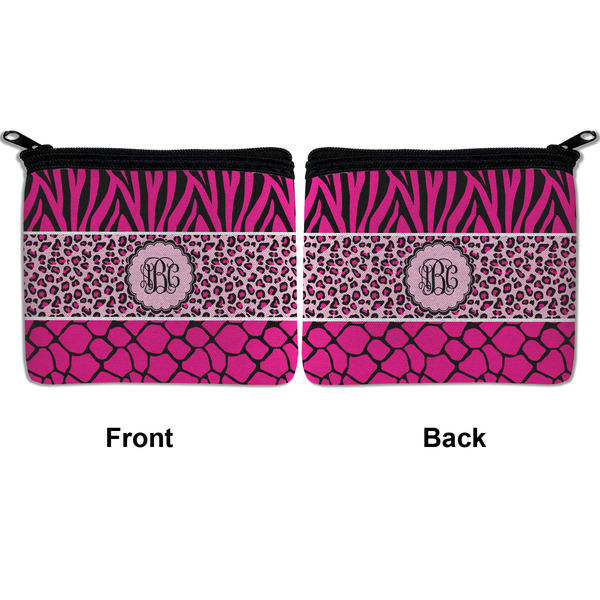 Triple Animal Print Neoprene Coin Purse - Front & Back (APPROVAL)