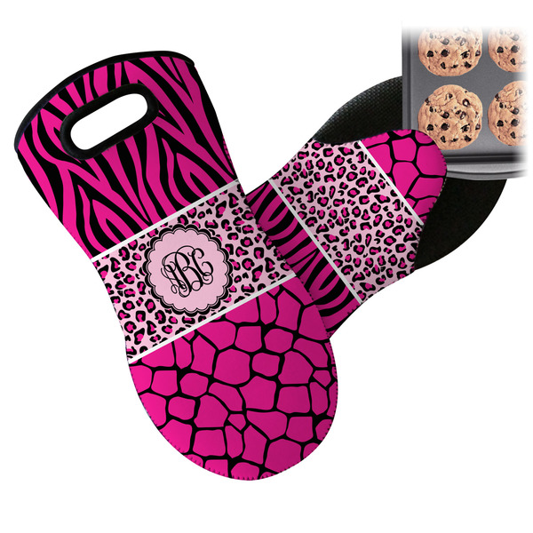 Triple Animal Print Neoprene Oven Mitt