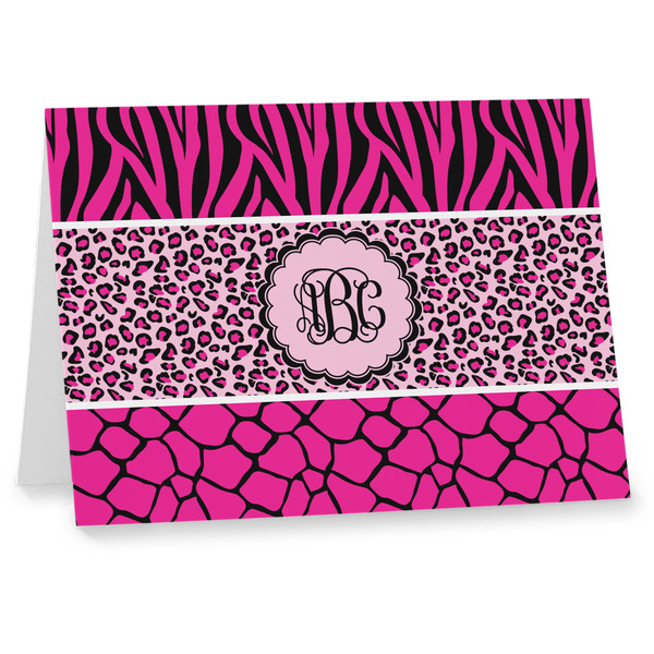 Custom Triple Animal Print Note cards (Personalized)
