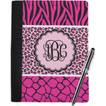 Triple Animal Print Notebook Padfolio - Large w/ Monogram