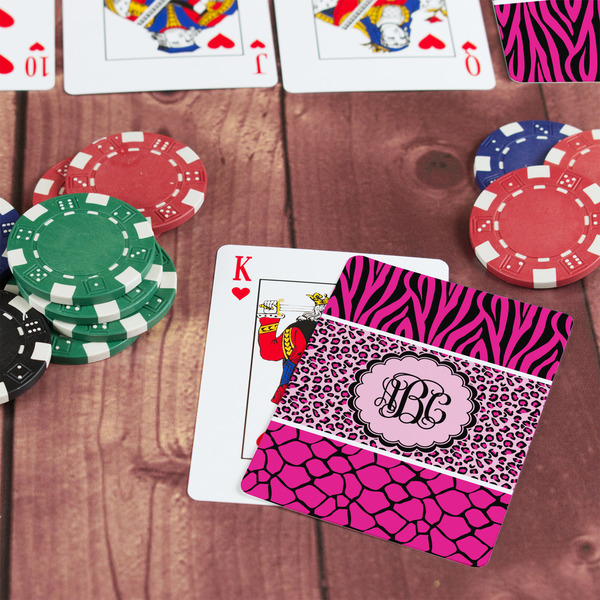 Triple Animal Print On Table with Poker Chips