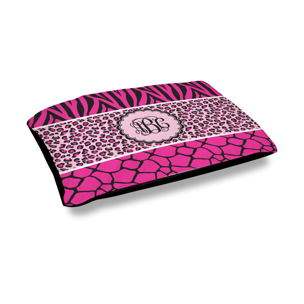Custom Triple Animal Print Outdoor Dog Bed - Medium (Personalized)