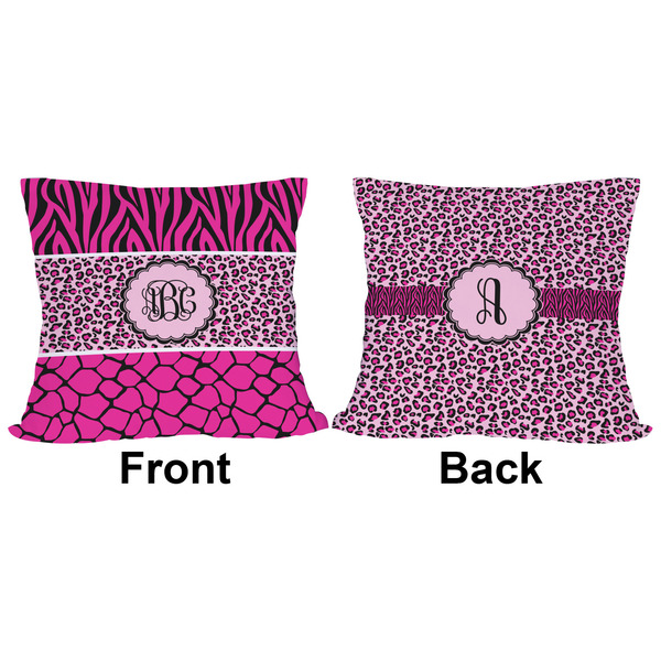 Triple Animal Print Outdoor Pillow - 16x16