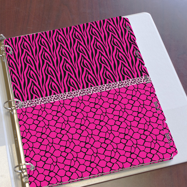 Triple Animal Print Page Dividers - Set of 5 - In Context