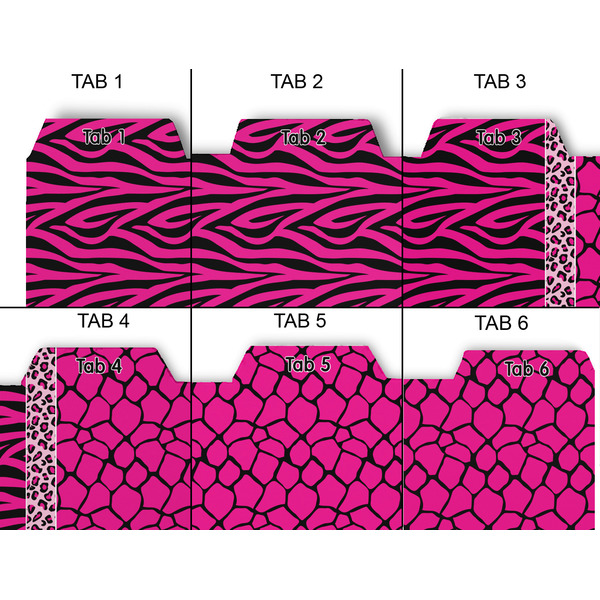 Triple Animal Print Page Dividers - Set of 6 - Approval