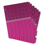 Triple Animal Print Binder Tab Divider - Set of 6 (Personalized)