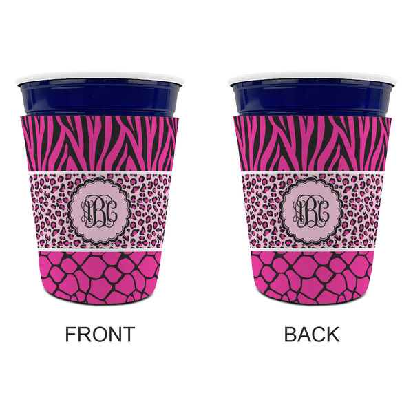 Triple Animal Print Party Cup Sleeves - without bottom - Approval