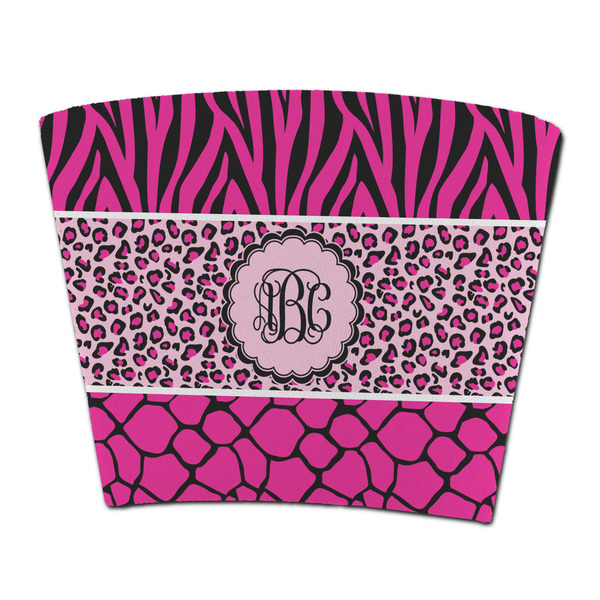 Custom Triple Animal Print Party Cup Sleeve - without bottom (Personalized)