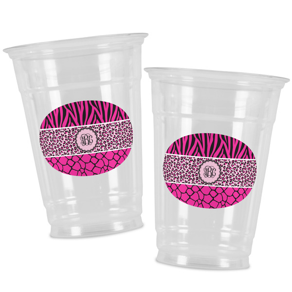 Triple Animal Print Party Cups - 16oz - Alt View