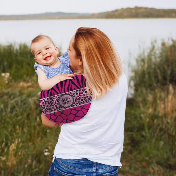 Triple Animal Print Peanut Shaped Burp - Lifestyle