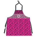 Triple Animal Print Apron Without Pockets w/ Monogram