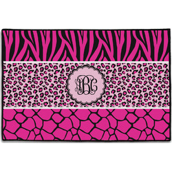 Triple Animal Print Door Mat - 36"x24" (Personalized)