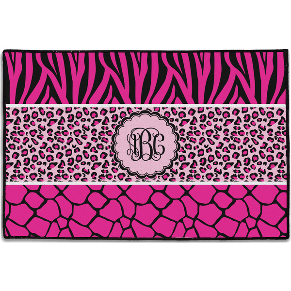 Triple Animal Print Personalized Door Mat - 36x24 (APPROVAL)